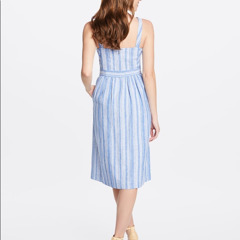 Draper James Blue White Striped Apron Dress Size: 6 - Picture 7 of 13
